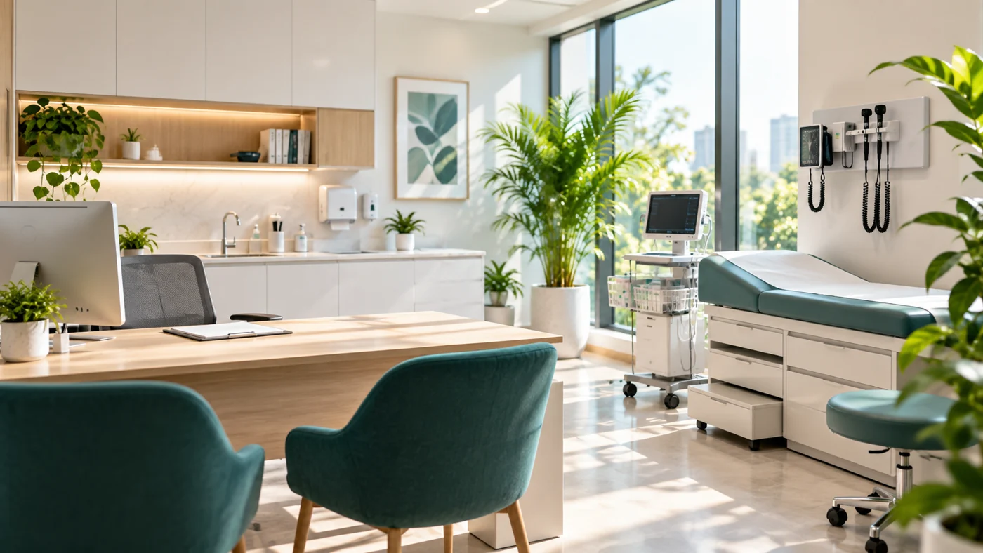 Contemporary medical centre interior